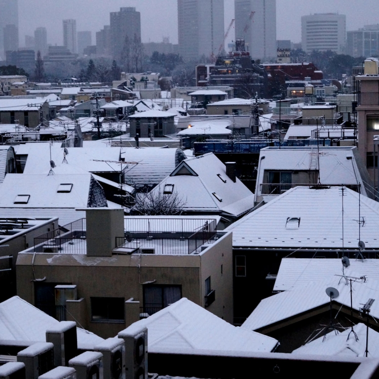 Ночью город стал белым; Токио