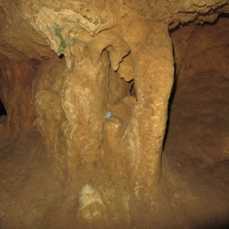 Образование, напоминающие слона, в пещере о.Исигаки; Окинава