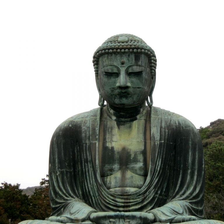 Знаменитый Большой Будда в Камакура; Канагава